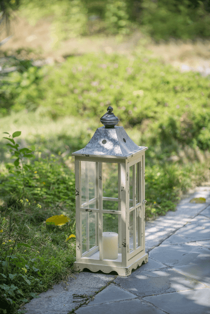 Wooden Candle Lantern Decorative, Hurricane Lantern Holder Decor for Indoor Outdoor, Home Garden Wedding - Loomini