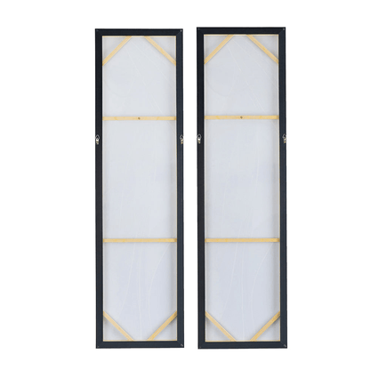 Set of 2 Elongated Modern Abstract Oil Paintings, Wall Art for Living Room Dining Room Bedroom Office Entryway, 20" x 71" - Loomini