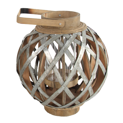 Decorative Lantern with Handle, Wooden Lantern for Indoor Outdoor, Home Garden Wedding