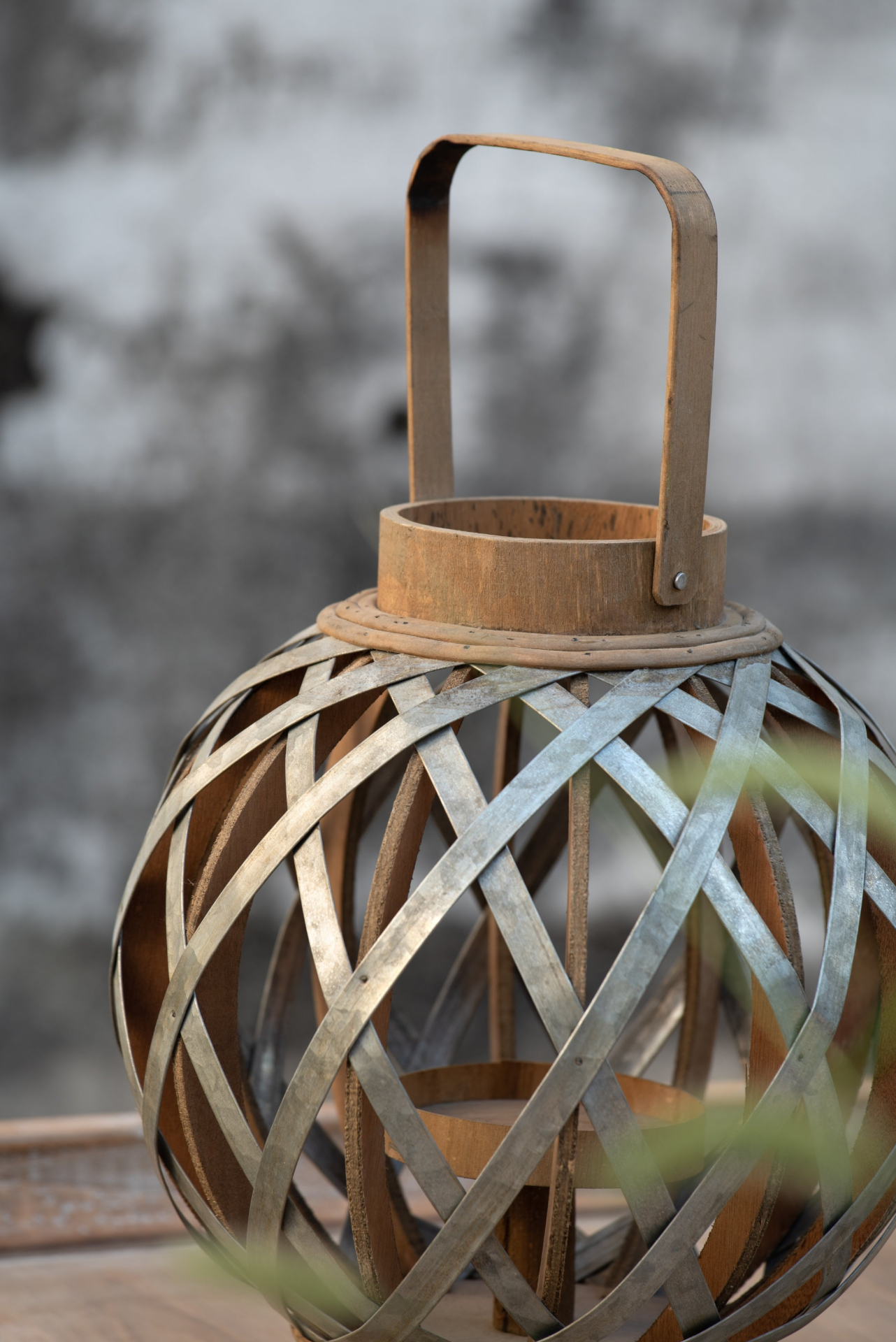 Decorative Lantern with Handle, Wooden Lantern for Indoor Outdoor, Home Garden Wedding