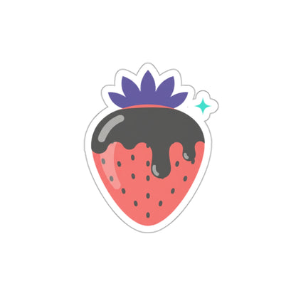 Chocolate-Dipped Strawberry w/ Pink Drizzle | Die-Cut Vinyl Sticker for Laptop & Water Bottle | Valentine & Galentine Gift | Y2K Cute Aesthetic