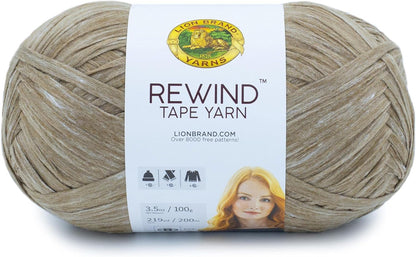 Rewind Yarn, Yarn for Knitting and Crocheting, Craft Tape Yarn, 1-Pack, Willow