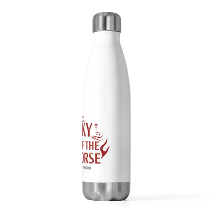 Lucky Ji Fire Horse 2026 | 20oz Insulated Stainless Steel Tumbler Bottle | Lunar New Year Gift for Family & Teachers | Red Gold