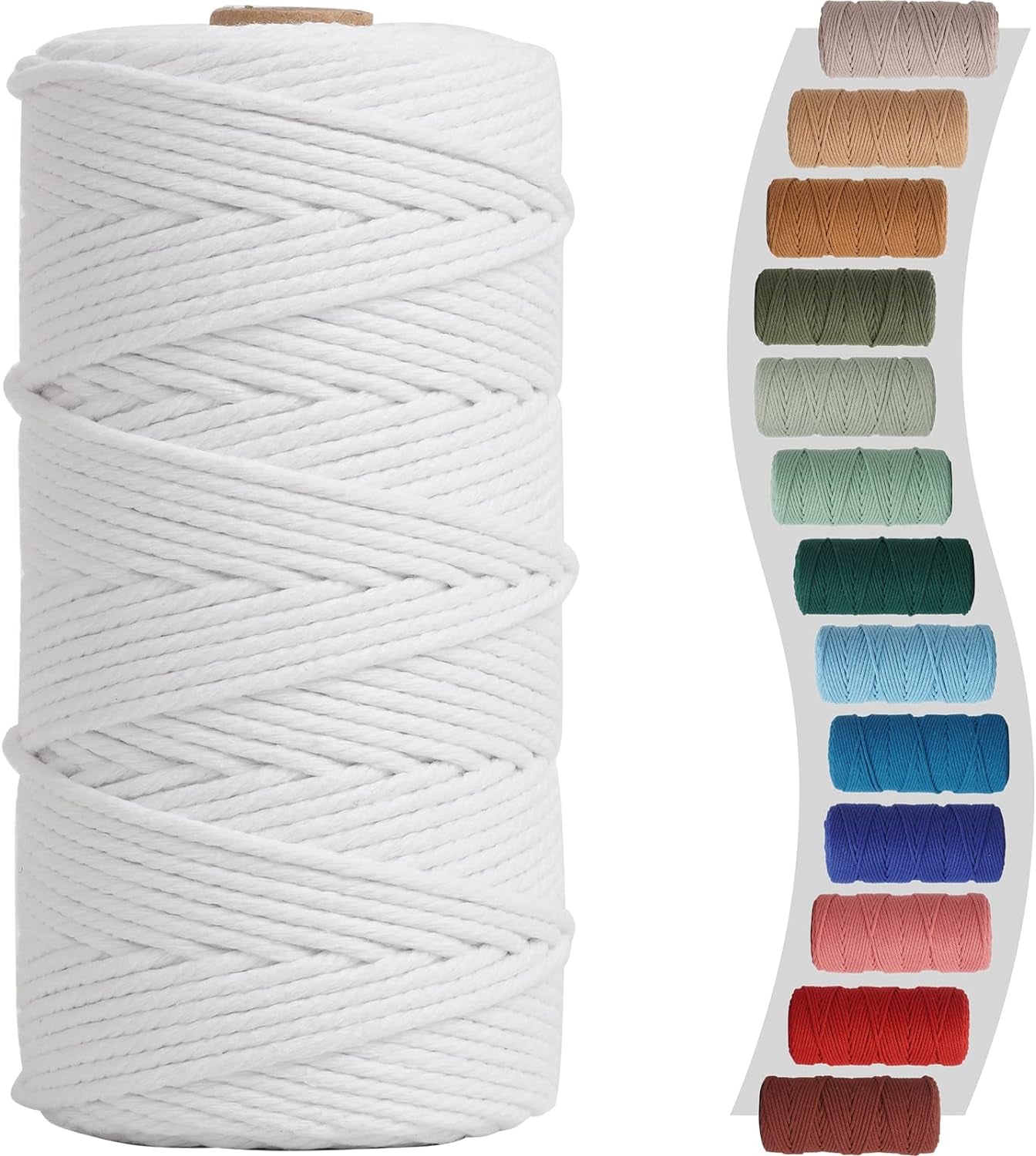 Macrame Cord 3Mm 220Yards (200 Meters) Mint Green Macrame Supplies Macrame Yarn, Colored Cotton Rope, Colored Cord for DIY