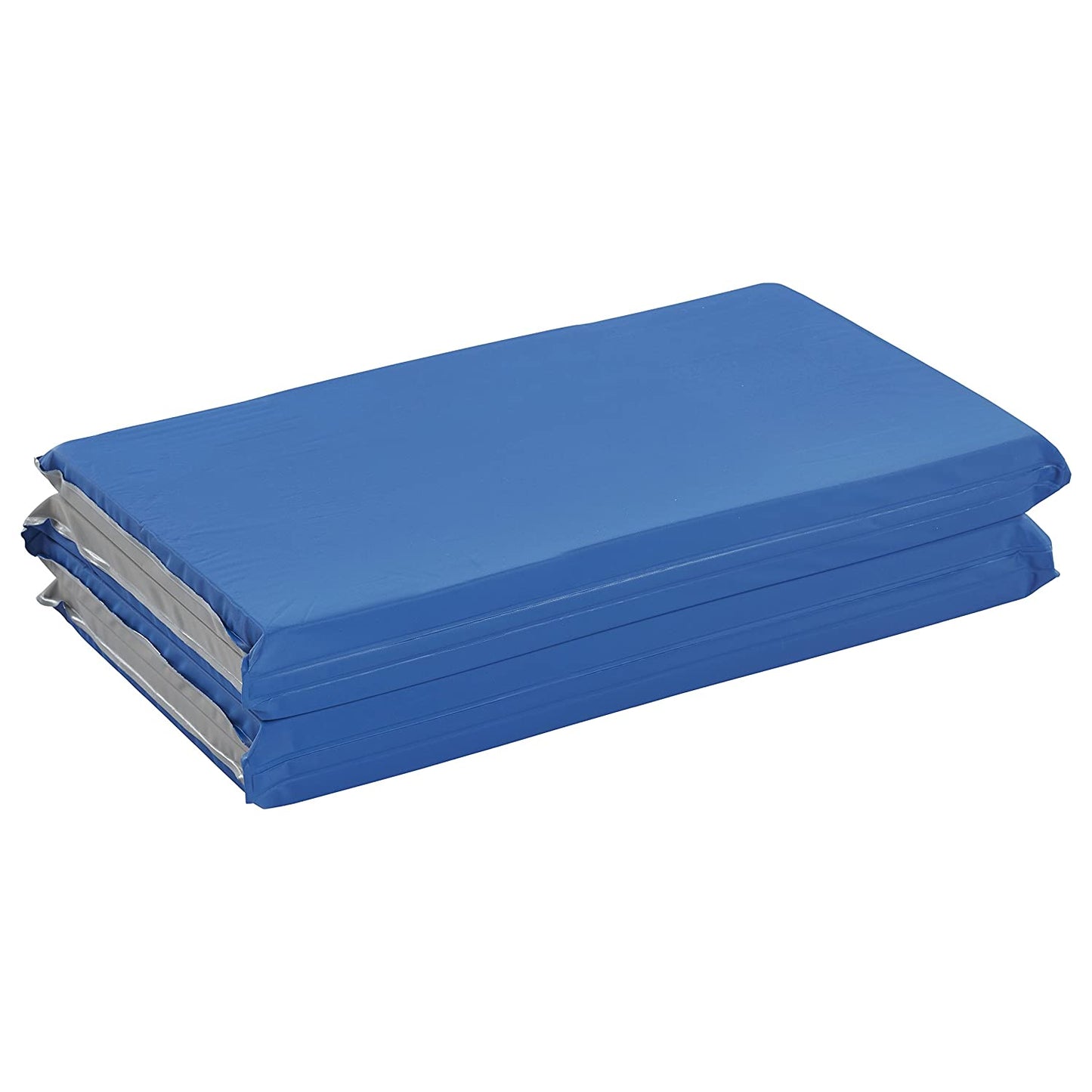 Everyday Folding Rest Mat, 4-Section, 1In, Sleeping Pad, Blue/Grey, 5-Pack