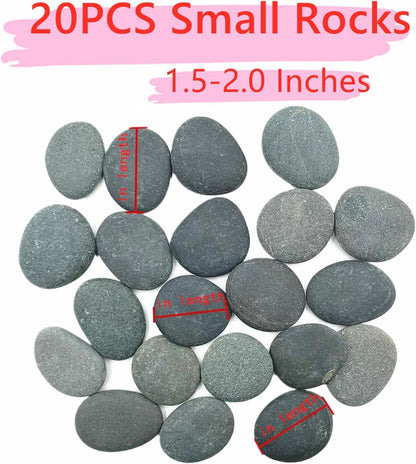 50PCS Painting Rocks, Natural DIY Rocks Flat & Smooth Kindness Rocks for Arts, Crafts, Decoration, Medium & Small Rocks for Painting ，1.5"-3"Hand Picked for Painting Rocks