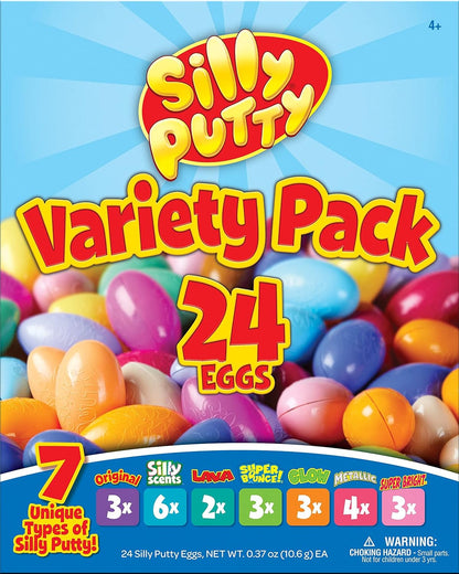 Silly Putty Bulk Variety Pack, Sensory Putty, Fidget Toys for Kids, Gifts, 24 Eggs [Amazon Exclusive]