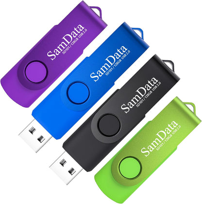 32GB USB Flash Drives 2 Pack 32GB Thumb Drives Memory Stick Jump Drive with LED Light for Storage and Backup (2 Colors: Black Blue)