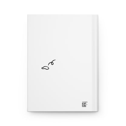Tired Coffee Cup Doodle | Matte Hardcover Journal for Notes & Sketches | Back to School Gift for Students & Teachers | Irony Aesthetic