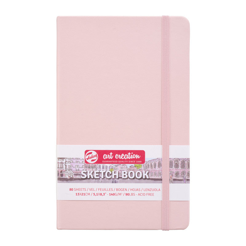 Sketchbook, 80 Sheets, 90lbs, Pastel Pink Cover, 5.1" x 8.3"