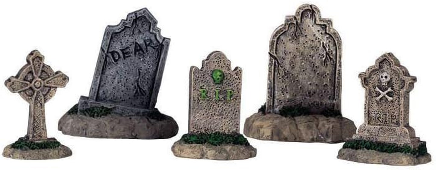 Halloween Spooky Town Set of 5 Tombstones #44145