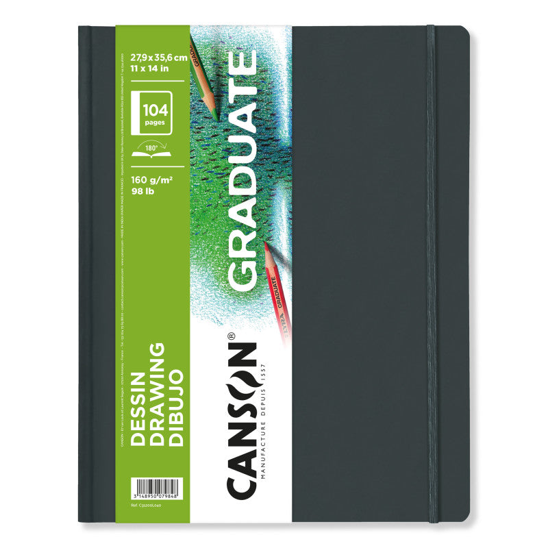 Graduate Drawing Art Book, Hard Cover Binding, 52 Sheet, 11x14 inch, 1 Count