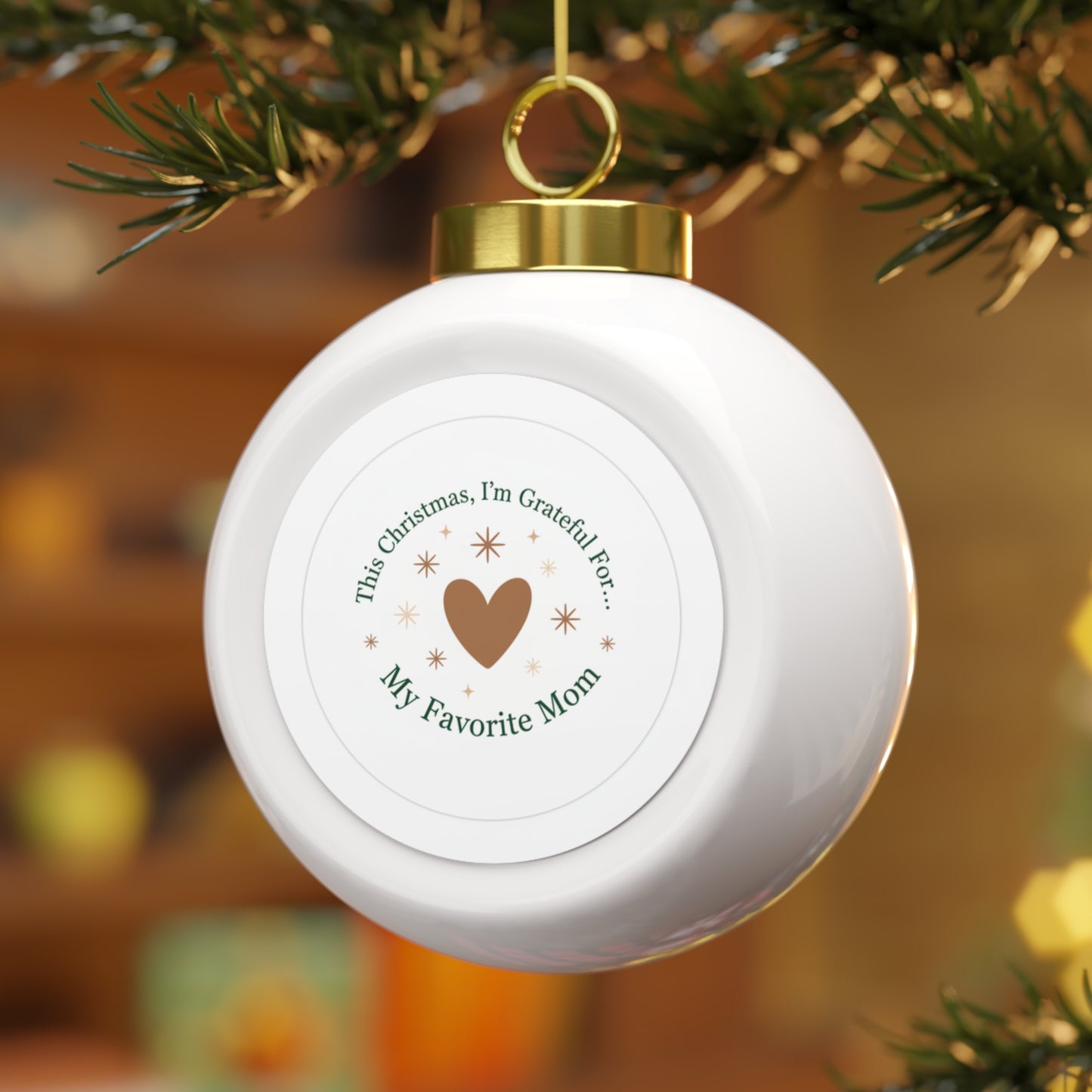 Ceramic Christmas Ball Ornament - My Favorite Mom