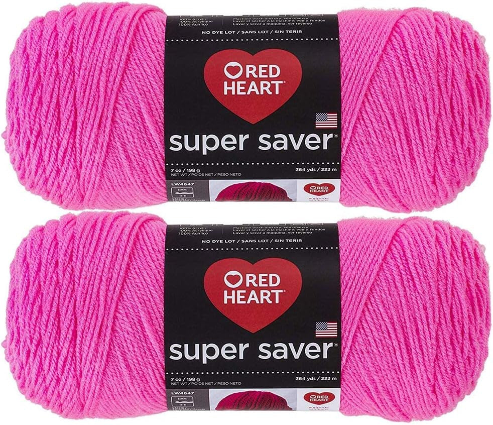 Bulk Buy:  Super Saver (2-Pack) (Cherry Red, 7 Oz Each Skein)