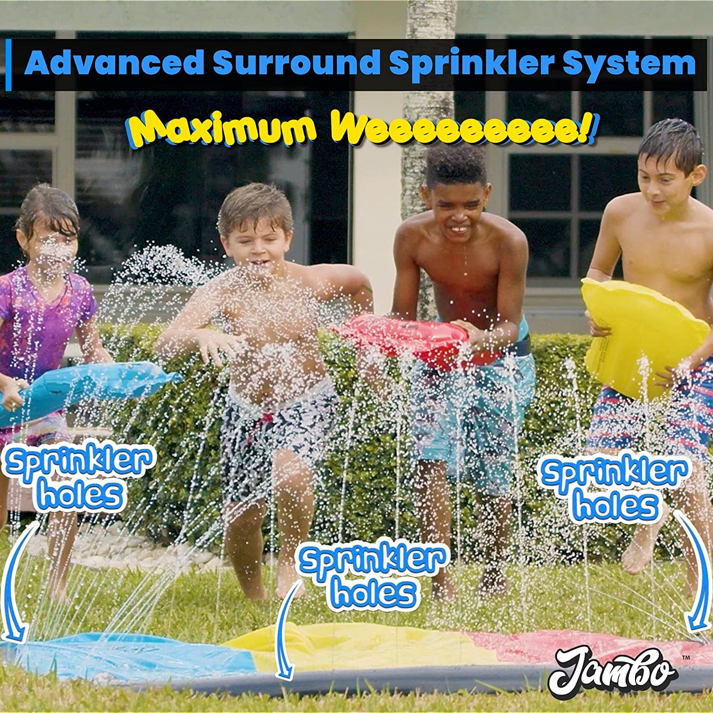 XL Premium Slip Splash and Slide with 3 Bodyboards, Heavy Duty Water Slide with Advanced 3-Way Water Sprinkler System, Backyard Waterslide Outdoor Water Toys N Slides for Kids…