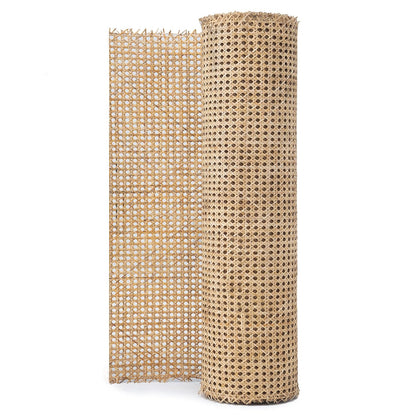 24" Width Natural Rattan Webbing for Caning Projects | 24" W X 5 Ft L | Pre-Woven Open Mesh Cane - Cane Webbing Sheet- Natural Rattan Cane Webbing Roll (5 FEET)