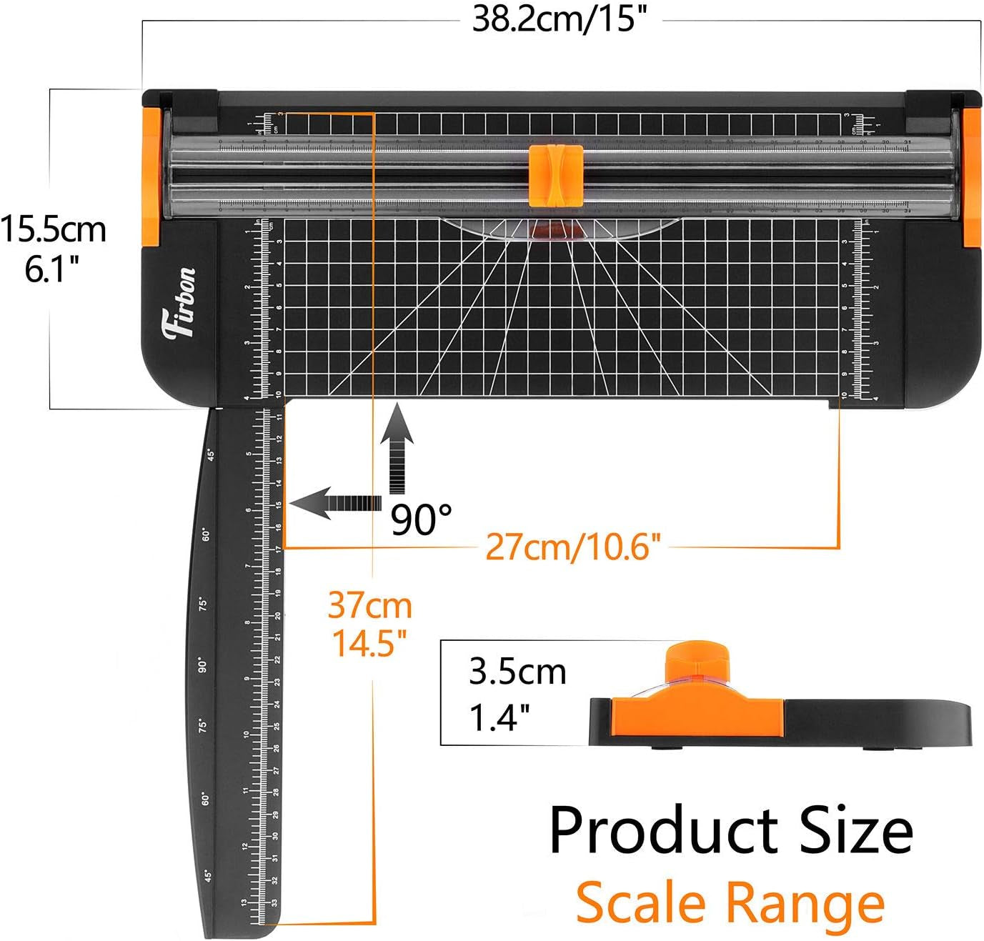 Purple A4 Paper Cutter, 12 Inch Titanium Straight Paper Trimmer with Side Ruler for Scrapbooking Craft, Paper, Coupon, Label, Cardstock