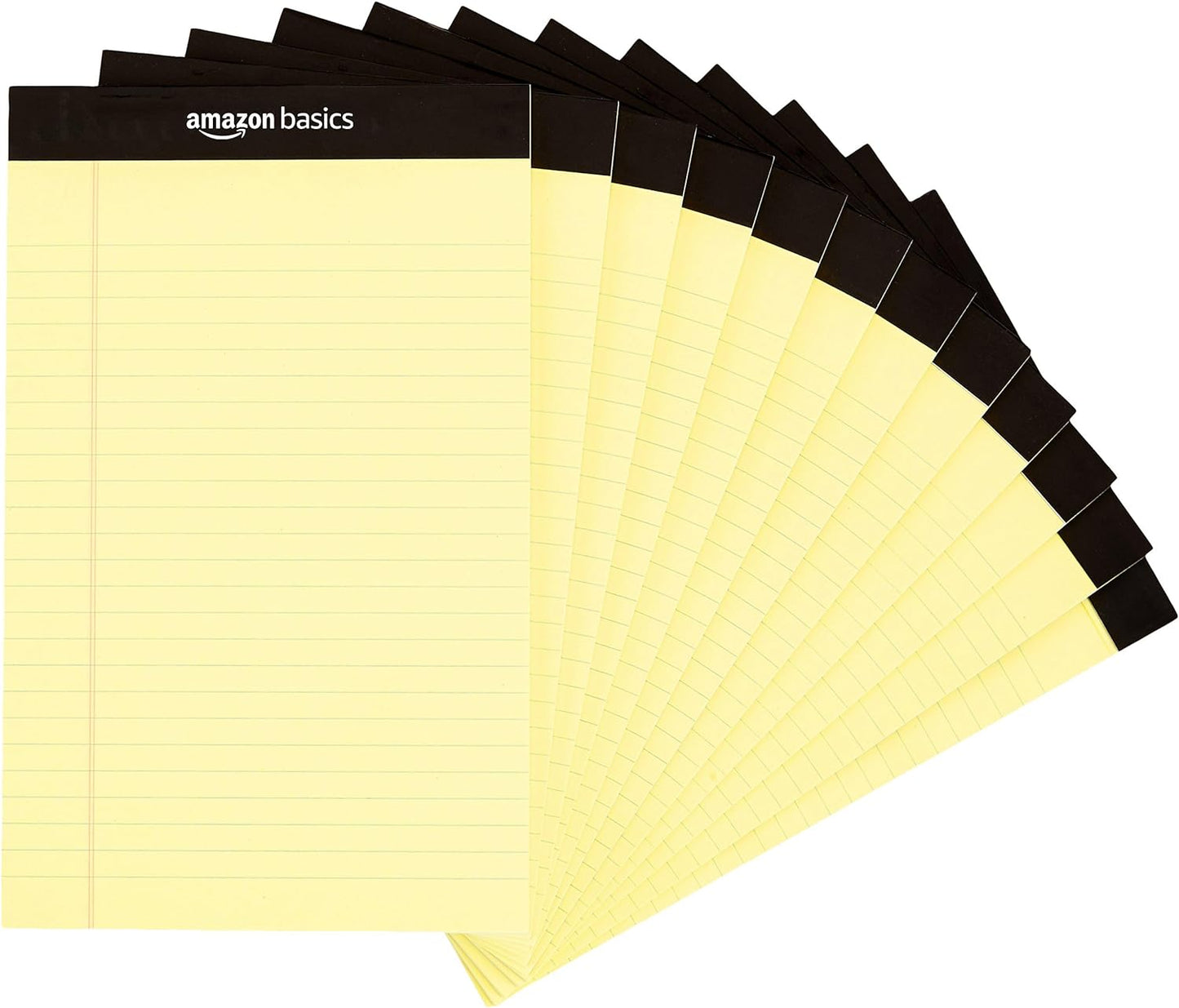 Narrow Ruled 5 X 8-Inch Lined Writing Note Pads, 6 Count (50 Sheet Pads), Multicolor