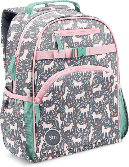 Toddler Backpack for School Girls and Boys | Kindergarten Elementary Kids Backpack | Fletcher Collection | Kids - Medium (15" Tall) | Unicorn Fields