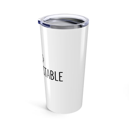 mood: unstable | 20oz Stainless Steel Sublimation Tumbler for Travel & Coffee | Friend & Family Gift | Chicken Scratch Irony Doodle