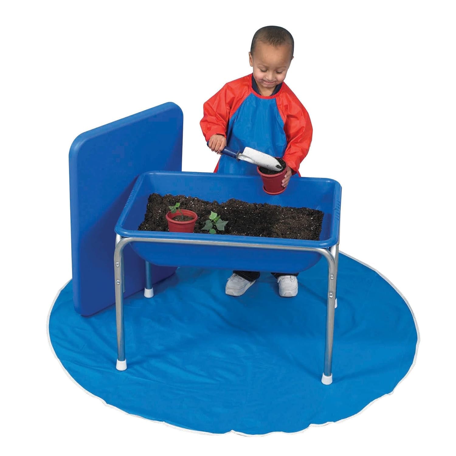 18" Small Sensory Table, Sandbox with Lid, Water Table for Kids, Blue