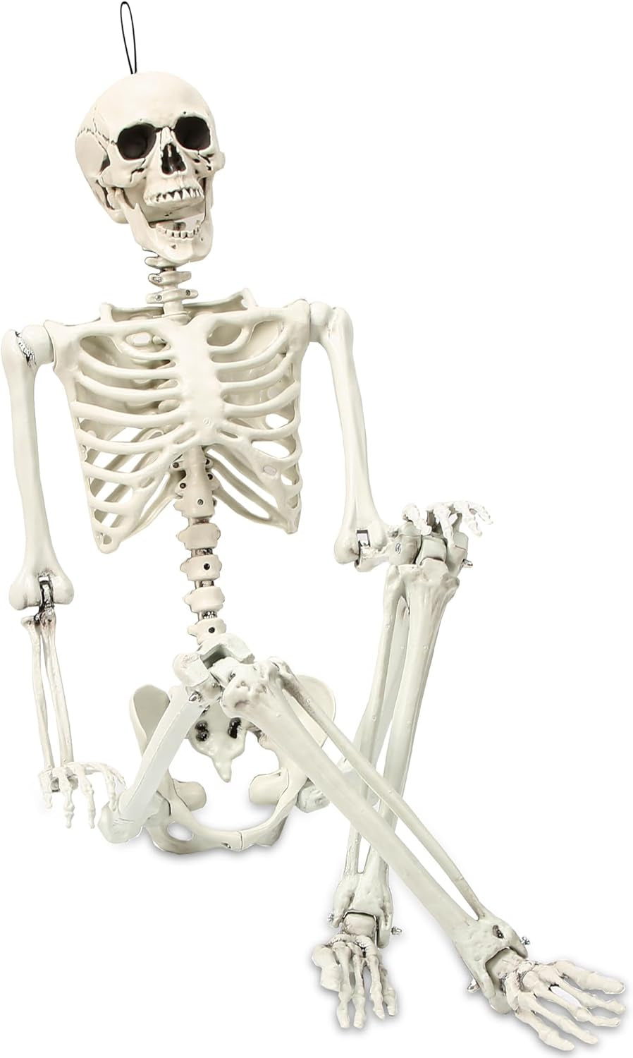 5.4 Ft Posable Halloween Skeleton Decorations,Human Bones for Halloween Party with Movable Joints,For Haunted Houses, Front Lawn, Graveyard Props