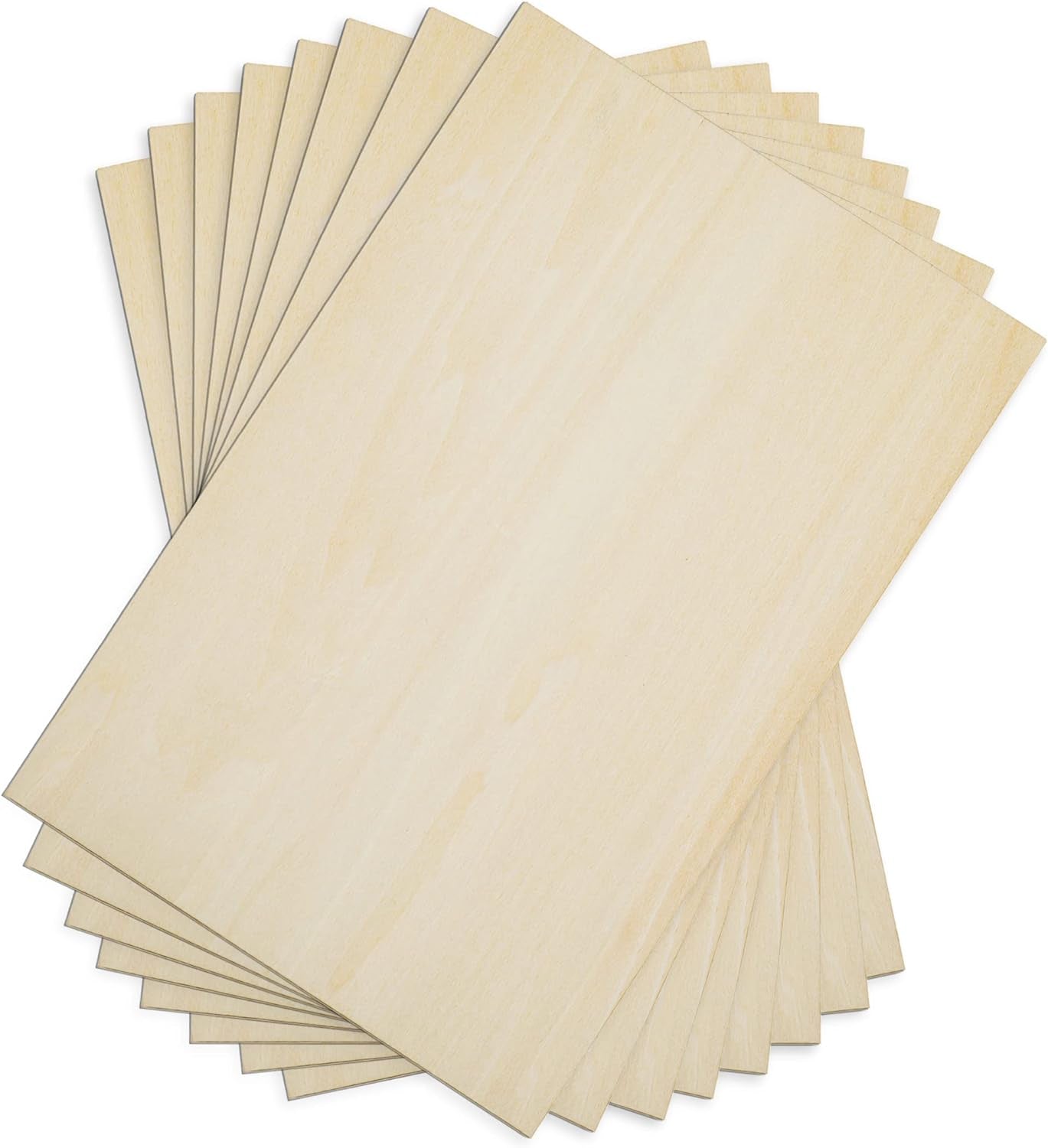 Unfinished Wood, 6 Pack Basswood Sheets for Crafts, Craft Wood Board for House Aircraft Ship Boat Arts and Crafts, School Projects, Wooden DIY Ornaments