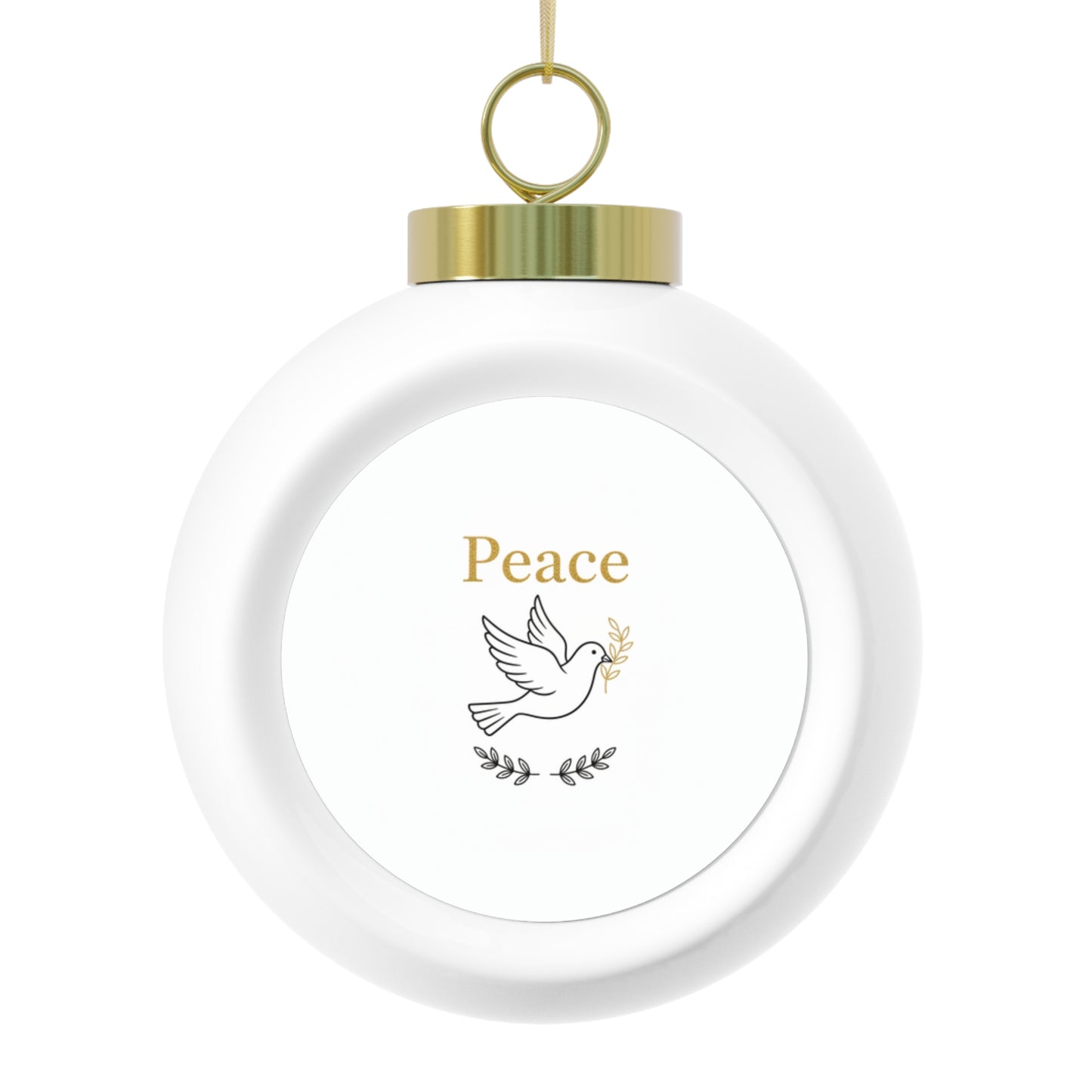 Ceramic Christmas Ball Ornament – Peace