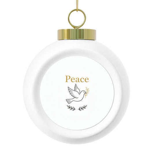 Ceramic Christmas Ball Ornament – Peace