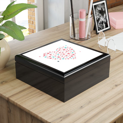 Star Cluster Heart | Jewelry Box for Rings & Trinkets | Valentine, Galentine & Anniversary Gift | Y2K Aesthetic Pink Gold
