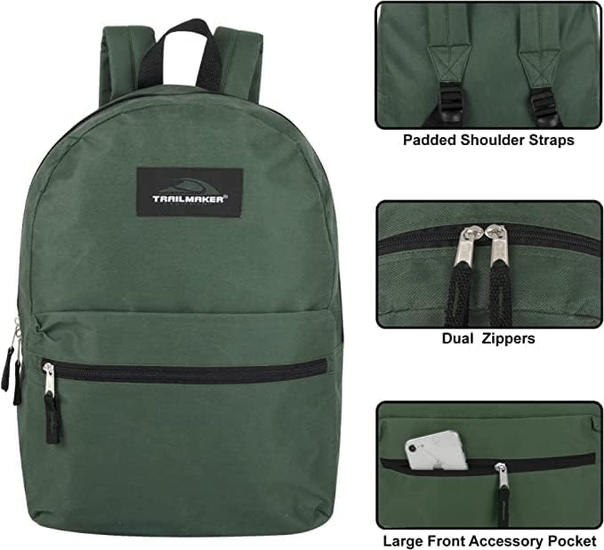 Pre-Filled 17" Backpack & School Supply Kit - 20 Piece Back to School Supplies with Backpack (Green Pack)