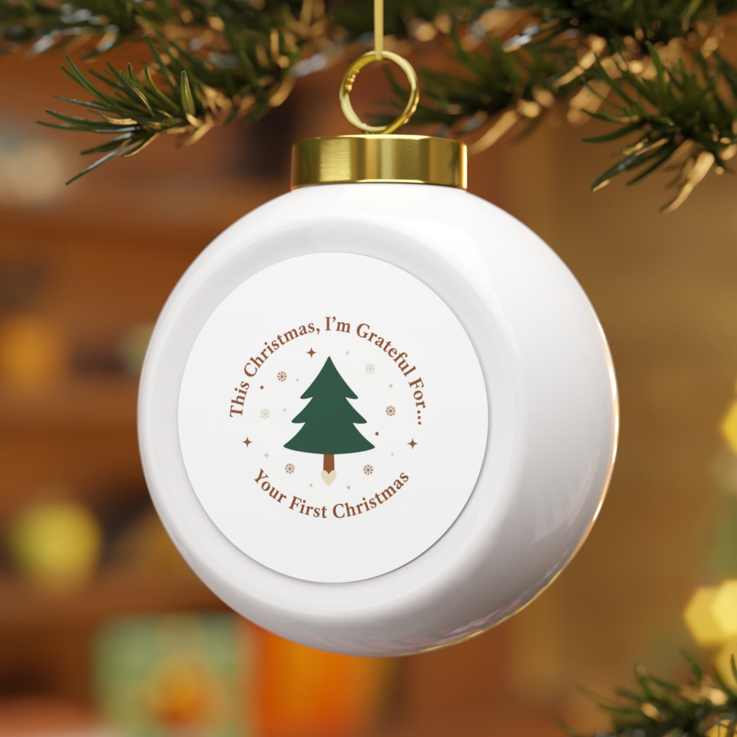 Christmas Ball Ornament — Your First Christmas Keepsake