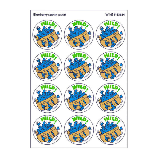 Wild!/Blueberry Scented Stickers, Pack of 24