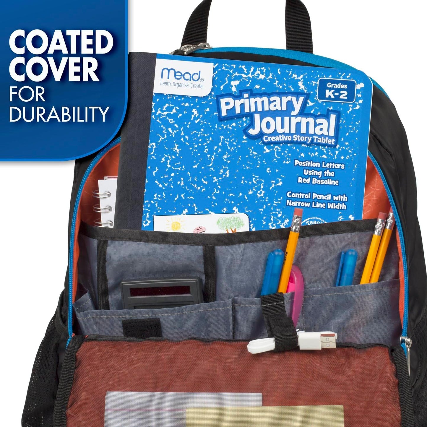 Primary Journal, Half Page Ruled, Grades K-2, 7 1/2" X 9 3/4", 100 Sheets, 1 Count, Color Will Vary (10297)