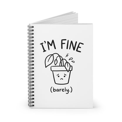 Spiral Journal Notebook, Anxious Plant, School Gift, Book Collector