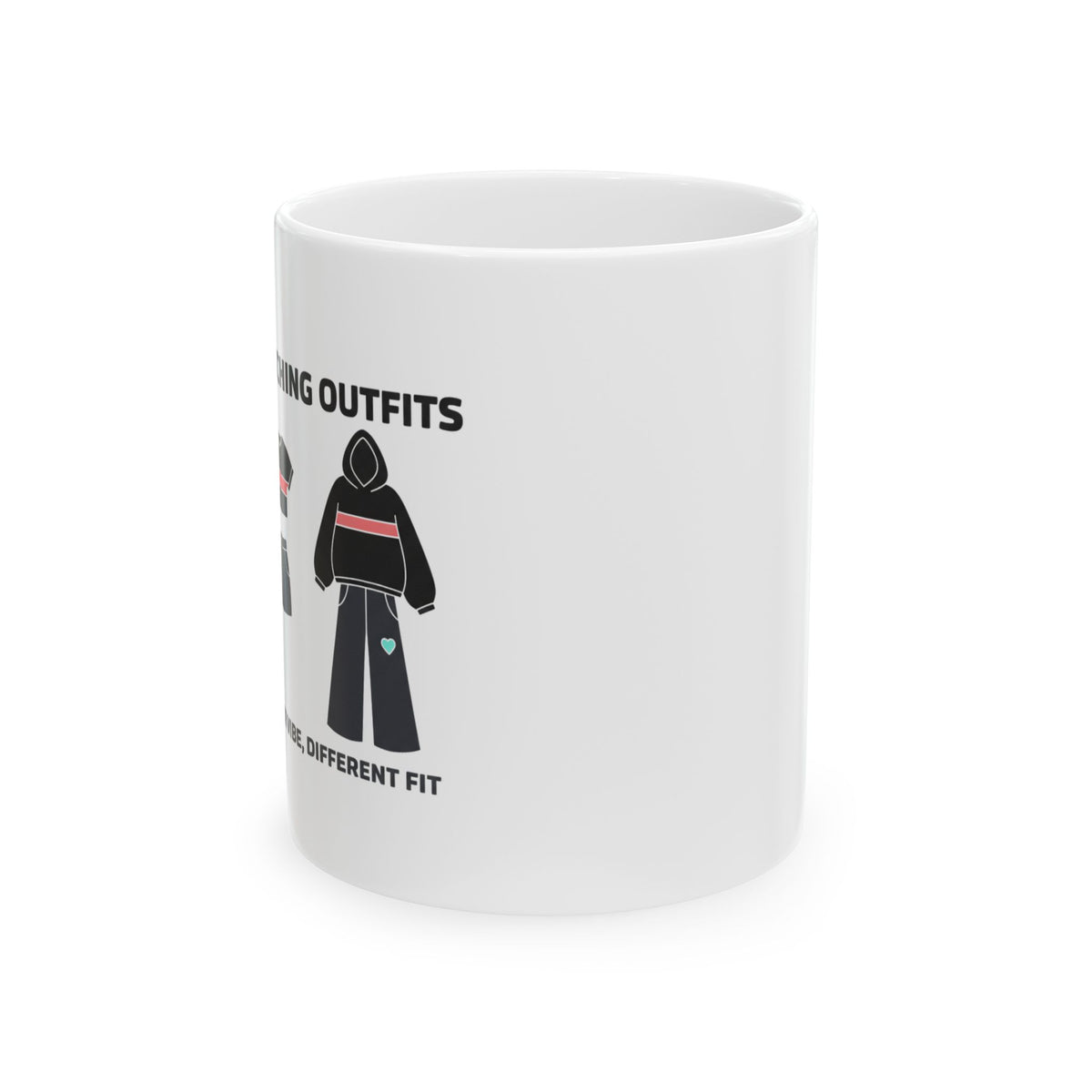 Matching Outfits Besties | 11oz Ceramic Coffee Mug for Twinning | Galentine’s & Friend Gift | Y2K Gradient Valentine Aesthetic