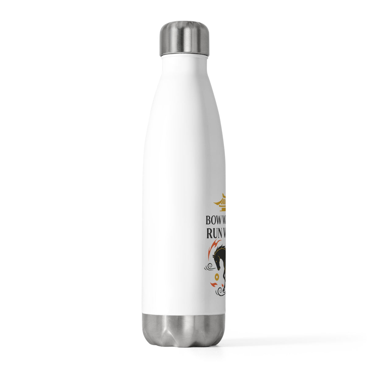 Fire Horse Bowing Palace | 20oz Insulated Stainless Tumbler Bottle | Lunar New Year Family & Teacher Gift | Paper Cut Art