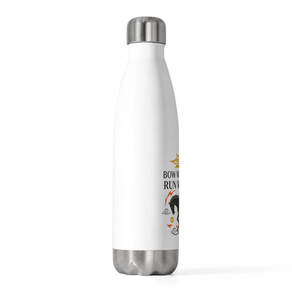 Fire Horse Bowing Palace | 20oz Insulated Stainless Tumbler Bottle | Lunar New Year Family & Teacher Gift | Paper Cut Art