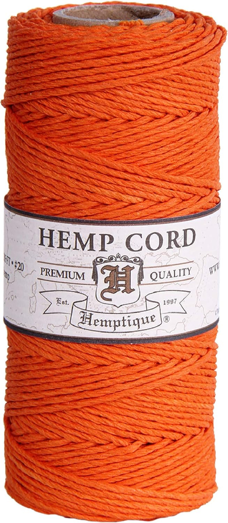 100% Hemp Cord Spool - 62.5 Meter Hemp String - Made with Love - No. 20 ~ 1Mm Cord Thread for Jewelry Making, Macrame, Scrapbooking, DIY, & More - White