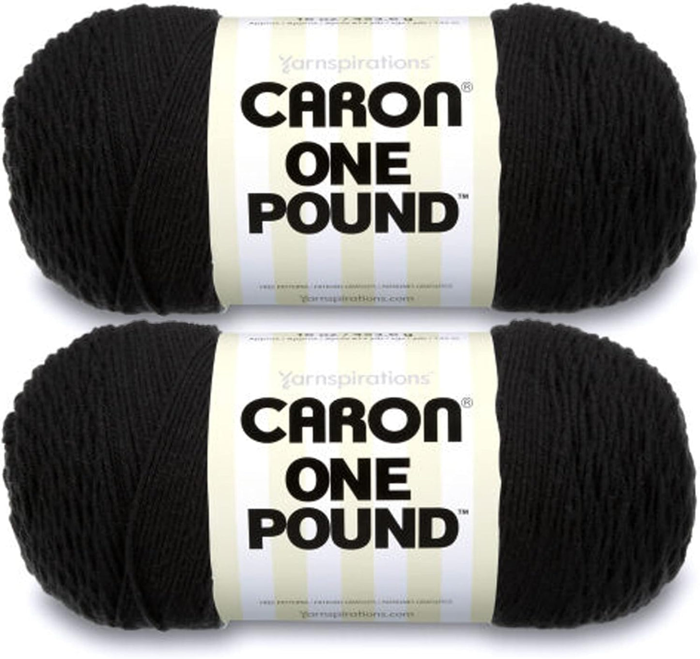 One Pound White Yarn - 2 Pack of 454G/16Oz - Acrylic - 4 Medium (Worsted) - 812 Yards - Knitting/Crochet