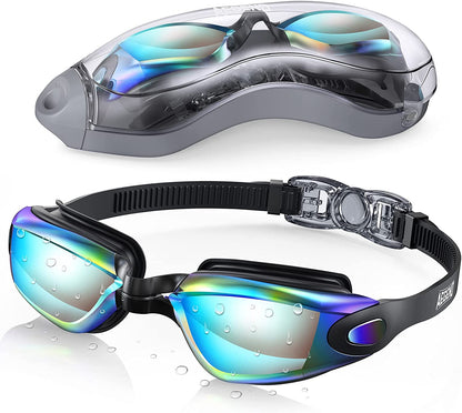 Swim Goggles, Swimming Goggles No Leaking Full Protection Adult Men Women Youth