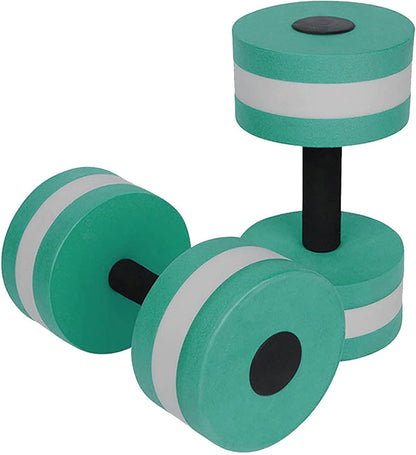 Aquatic Dumbbell Set, 2PCS Water Dumbells Pool Resistance Water Fitness Equipment Foam Dumbbell Water Aerobics Fitness Equipment for Weight Loss