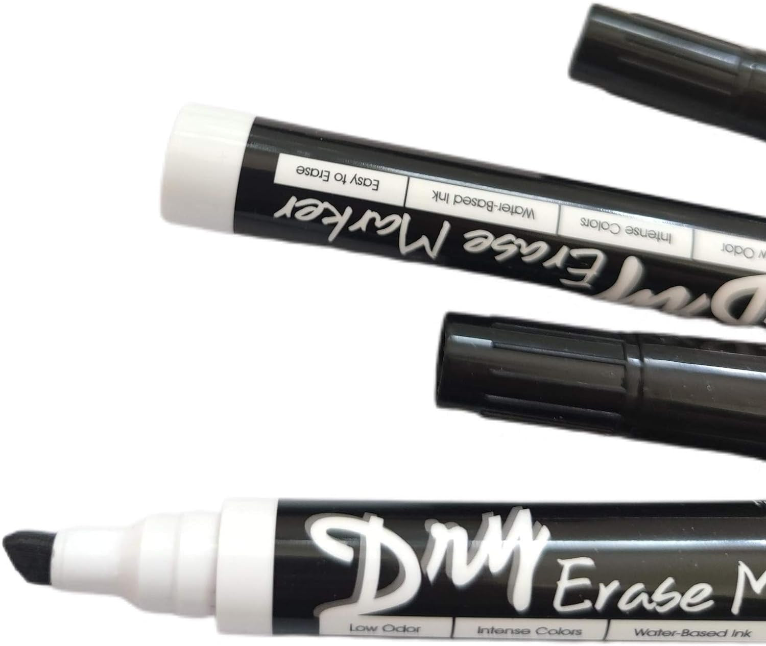 Black Dry Erase Markers Low Odor Chisel Tip Whiteboard Markers Pack of 10