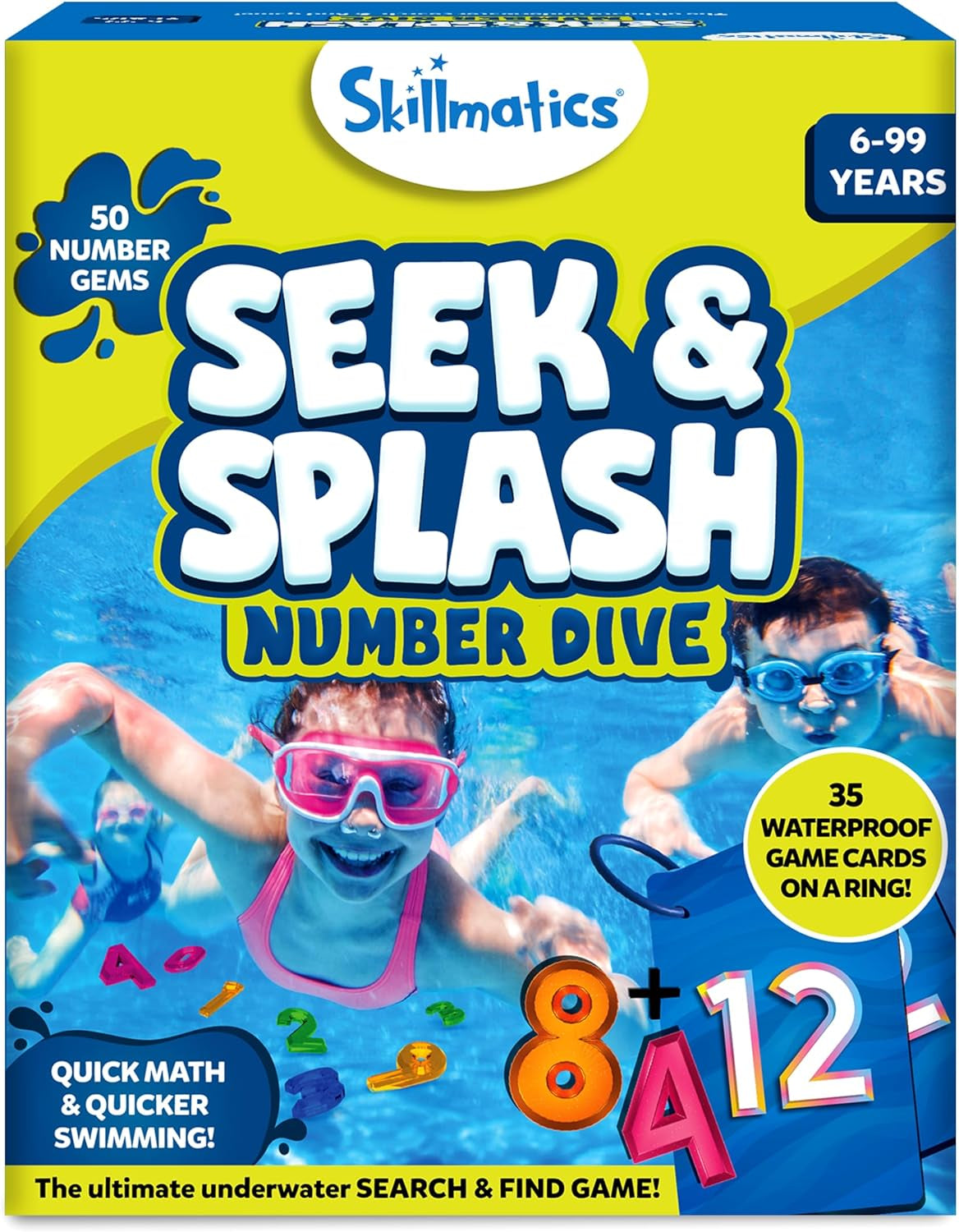 Seek & Splash Diving Gem Toys - Swimming Pool Toys for Kids, Search and Find Math Game, Gifts for Boys & Girls Ages 6, 7, 8, 9 & Up