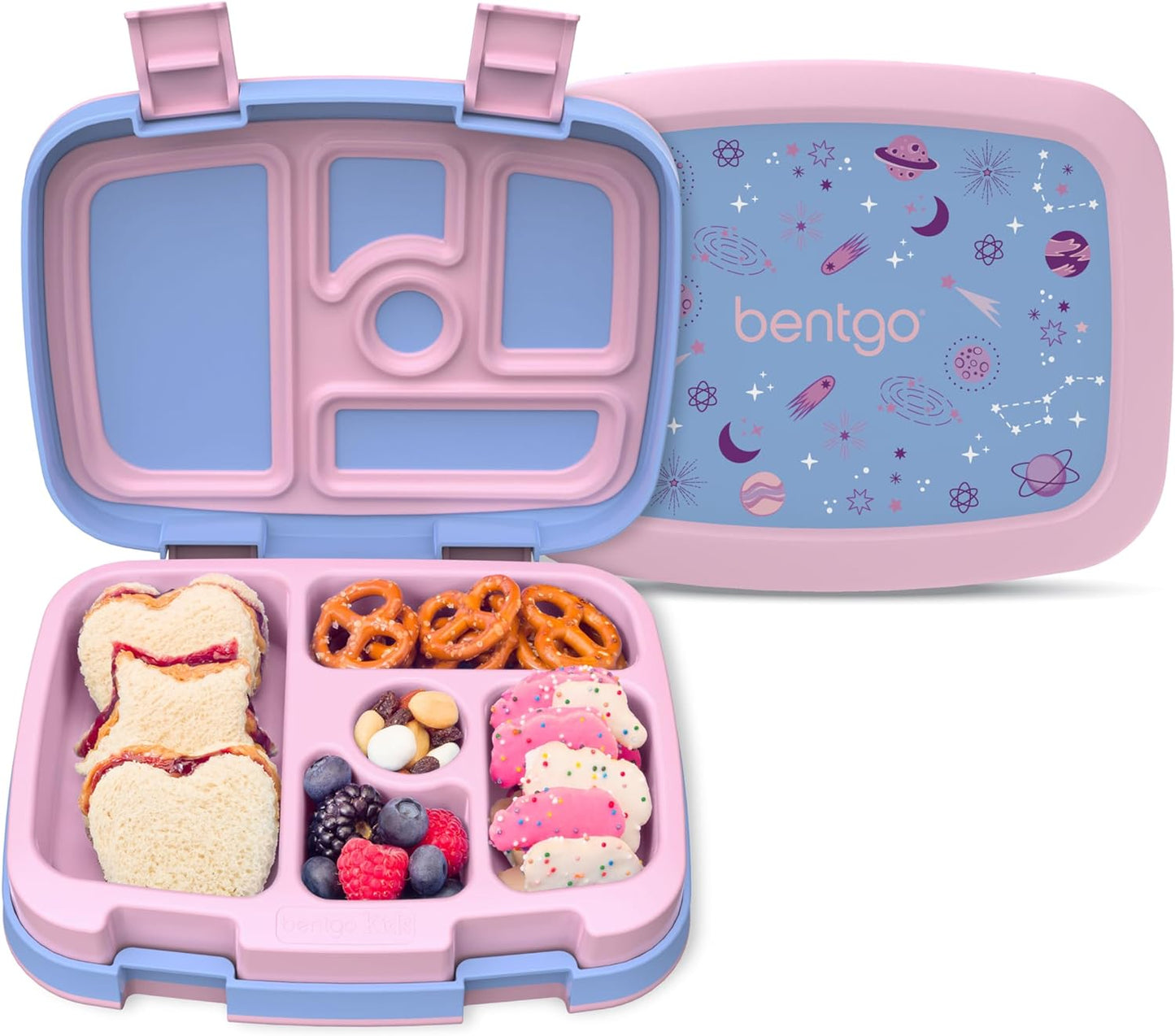 ® Kids Prints Leak-Proof, 5-Compartment Bento-Style Kids Lunch Box - Ideal Portion Sizes for Ages 3-7, Durable, Drop-Proof, Dishwasher Safe, & Made with Bpa-Free Materials (Dinosaur)