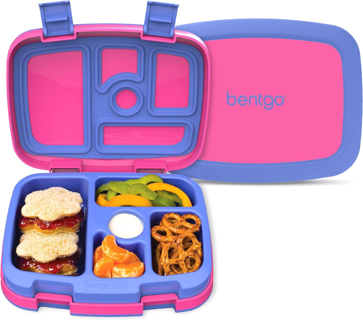 ® Kids Bento-Style 5-Compartment Leak-Proof Lunch Box - Ideal Portion Sizes for Ages 3 to 7 - Durable, Drop-Proof, Dishwasher Safe, Bpa-Free, & Made with Food-Safe Materials (Blue)