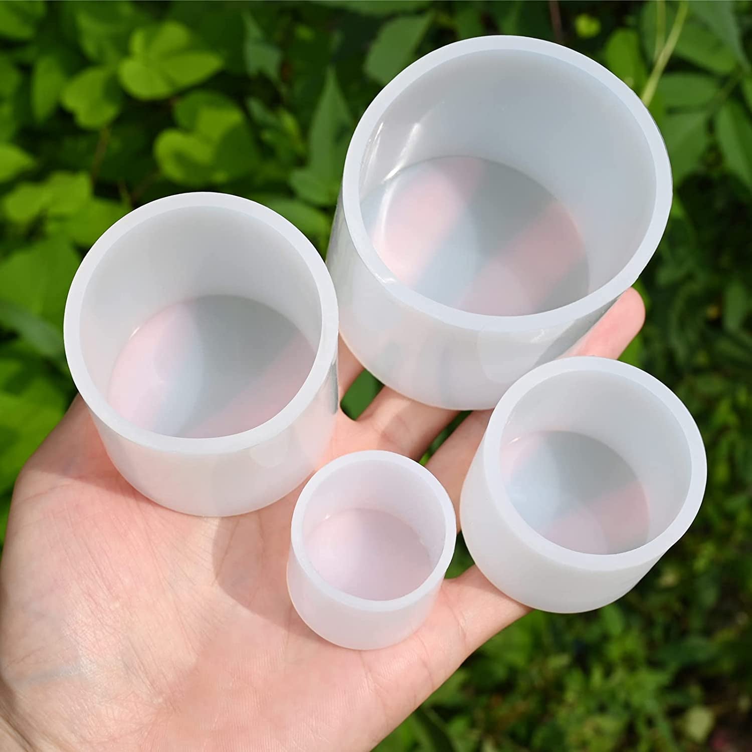 Cylinder Candle Molds for Candle Making,4 Pcs Pillar Casting Silicone Molds for Resin Casting, Soap, Flower Specimen, Insect Specimen, Clay Craft