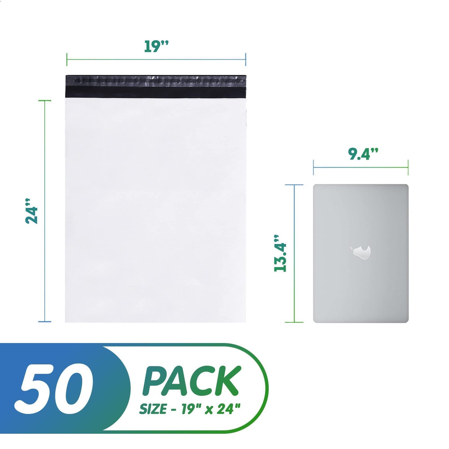 White Poly Mailers 19 x 24 Peel and Seal Poly Shipping Bags for Small Business