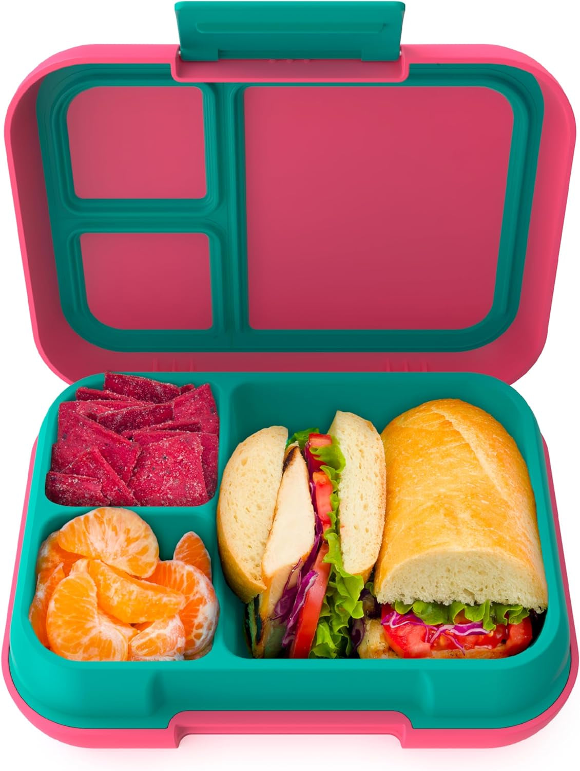 ® Pop - Leak-Proof Lunch Box & Removable Divider for Ages 8+ & Teens - Lunch Container Holds 5 Cups of Food; 3-4 Compartments; Microwave/Dishwasher Safe; 2 Year Warranty (Periwinkle/Pink)