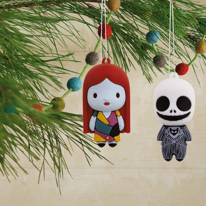 Disney Tim Burton'S the Nightmare before Christmas Mystery Christmas Ornaments, Set of 2, Shatterproof